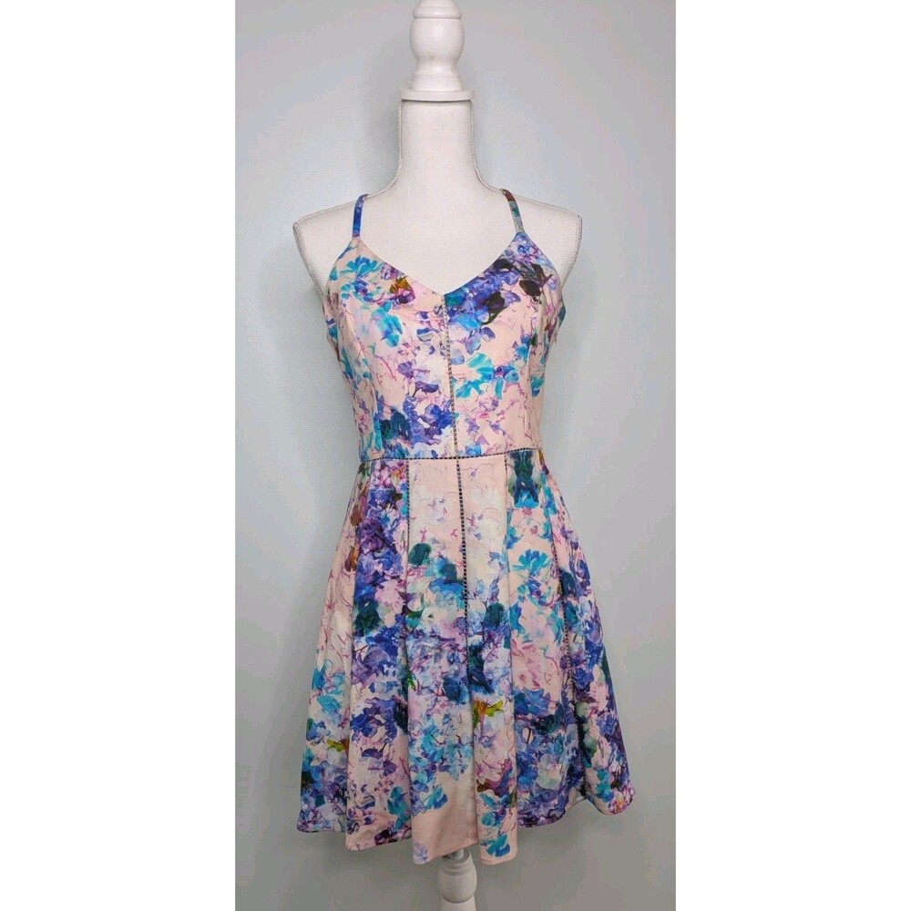 Parker Women’s Floral Fit & Flare Sleeveless Dress Size Large Cottagecore Style